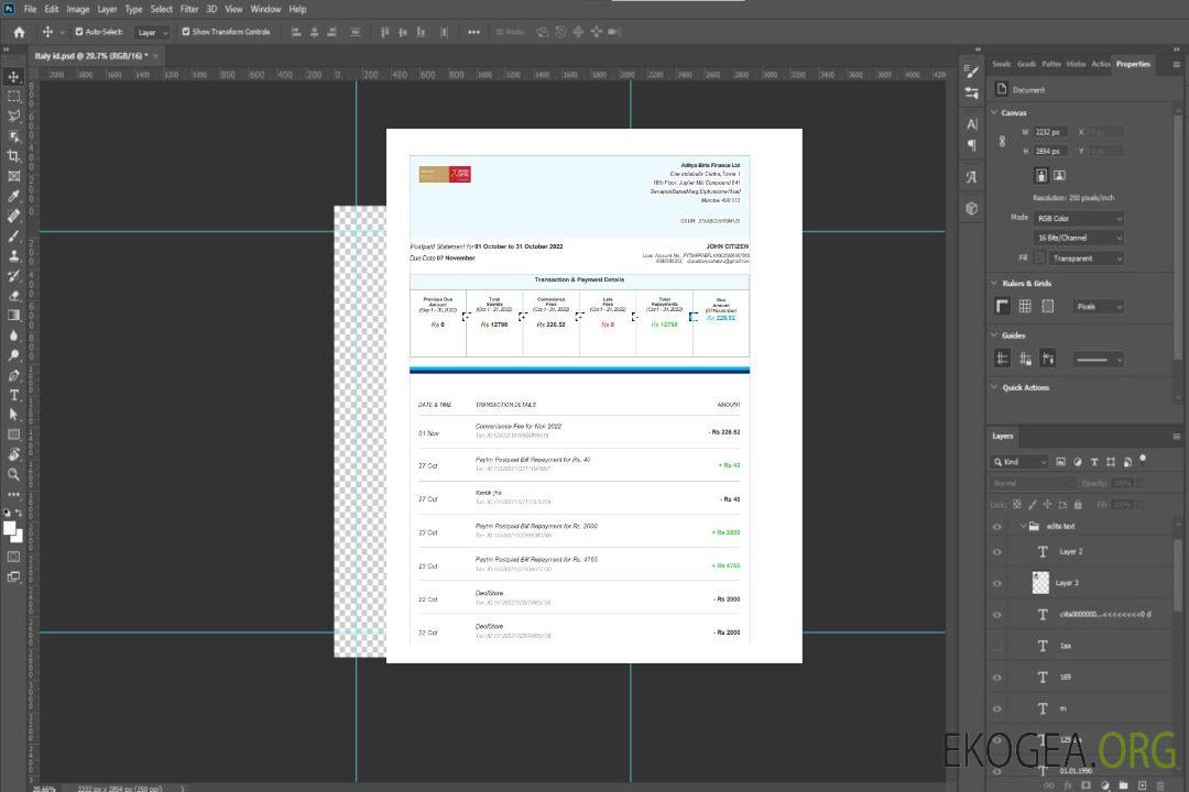 Modèle de relevé bancaire Inde Aditya Birla Finance Ltd, format Word et PDF, 3 pages template Modèle de relevé bancaire Inde Aditya Birla Finance Ltd, format Word et PDF, 3 pages template